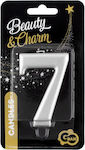 Birthday Candle Number "7" in Silver Color PF-SCS7