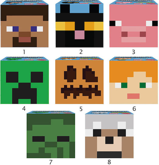 Figurină De Acțiune Mob Head Minis Minecraft Asortiment (Diverse Modele) 1 Buc