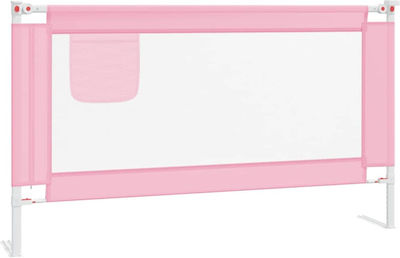 vidaXL Klappbar Bettschienen aus Stoff in Rosa Farbe 140x25x95εκ. 1Stück