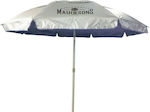 Maui & Sons Solart Foldable Beach Umbrella Aluminum Diameter 2.2m with UV Protection and Air Vent Purple