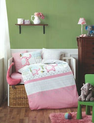 VS Home Set Pentru Patut Elephant Roz 4buc piese