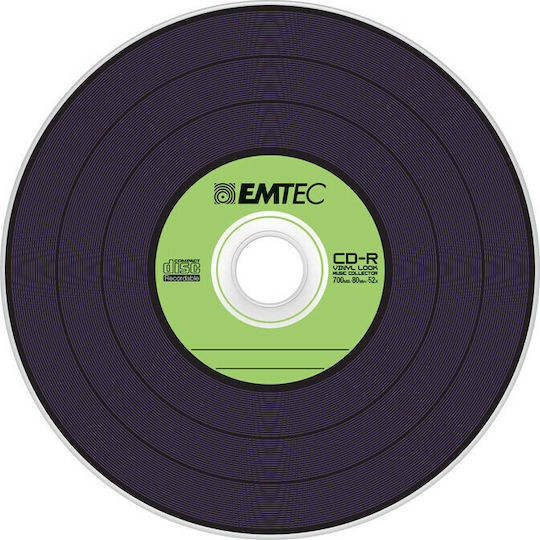 Emtec Vinyl Look Beschreibbar CD-R 52x 700MB 1Stück