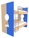 Keybunk Kinderbett Koje Einzeln Blau für Matratze 90x200cm