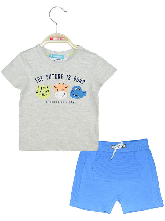 Energiers Kids Set with Shorts Summer 2pcs Gray