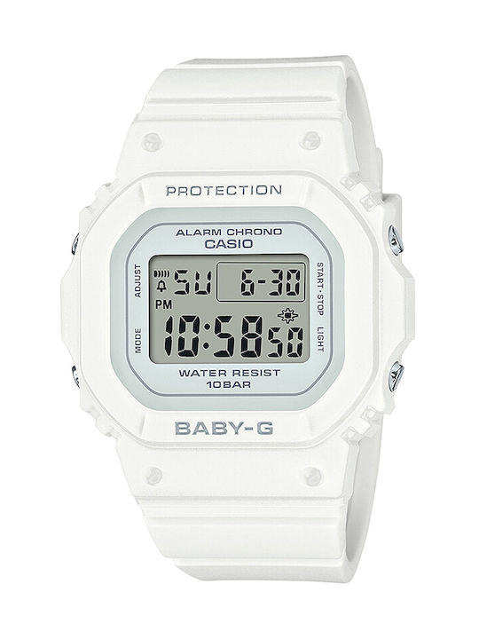 Casio Baby-G Damen Цифров Часовник с Бял Каучукова Каишка