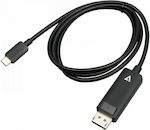 V7 USB 2.0 Cable USB-C male - DisplayPort male Μαύρο 1m (V7USBCDP14-1M)