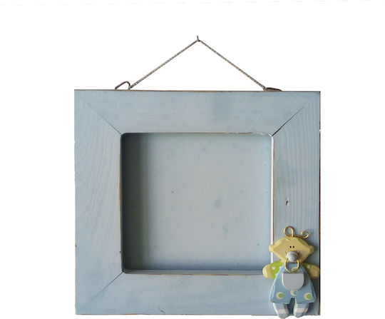 Oxygen Kids Wooden Light Blue Photo Frame 12x12cm