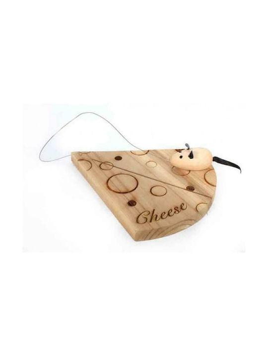 Atmosphera Wooden Cheese Serving Platter with Mouse Knife