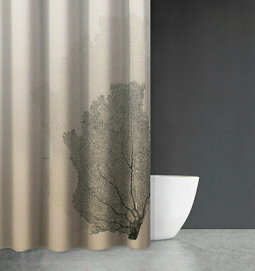 Saint Clair Seawater Des 621 Fabric Shower Curtain 240x185cm Natural
