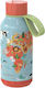 Quokka Map Of Life Kids Water Bottle Thermos Stainless Steel with Screw Cap Non Spill Light Blue 330ml