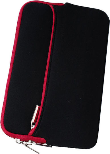 Etui Zipper Sleeve Black / Red (Universal 7")