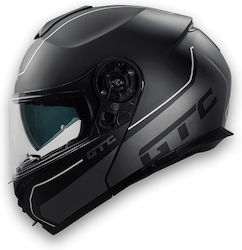 CMS GTC Cruiser Flip-Up Helmet with Pinlock and Sun Visor ECE 22.05 1550gr Black Matt