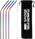 iDrink Straw Metallic Colorful with Brush 4pcs