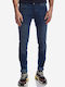 Herren Jeanshosen Elastisch Slim Fit Marineblau