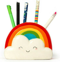 Ceramic Pencil Case Desk Friends 7x9.5x13cm.