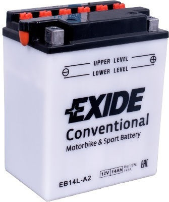 Exide Отворен тип Мотоциклетна батерия YB14L-A2 145Спецификация с капацитет 14Ах
