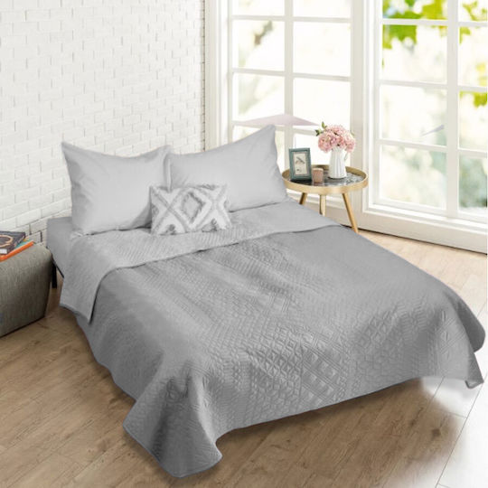 Kipper Sam Покривало Кингсайз Микрофибър Grey - Light Grey 220x240см