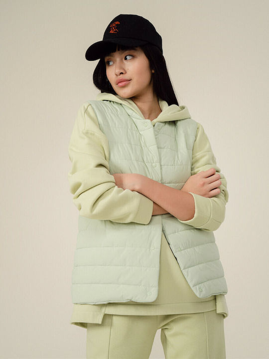 Women's for Hiking Short Puffer Jacket for Spring or Autumn Mint