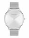 Calvin Klein Timeless Γυναικείο Ρολόι 38mm Μπαταρίας με Ασημί Μεταλλικό Μπρασελέ