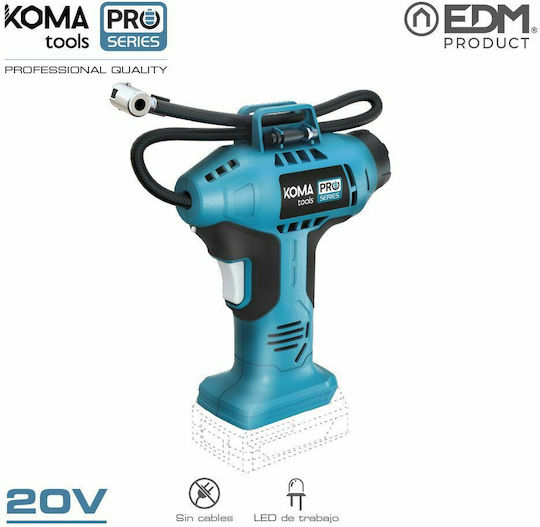 EDM Grupo Τρόμπα Αυτοκινήτου 160PSI Επαναφορτιζόμενη χωρίς Μπαταρία 20V