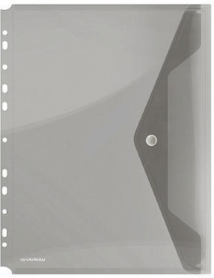Donau Ordner Transparent mit Schaltfläche für Papier A4 Gray