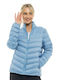 Biston Women's Short Puffer Jacket for Winter Light Blue