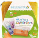 Helenvita Promo Baby Adventures Πορτοκαλί Baby All Over Cleanser 100ml & Baby Nappy Rash Cream 20ml & Baby Wipes 20 τμχ & Νεσεσέρ 4τμχ