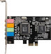 DeTech ​Εσωτερική PCI Express Κάρτα Ήχου 5.1 σε Ασημί χρώμα 17402
