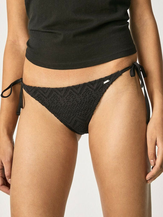 Pepe Jeans Wendy Bikini Slip with Ties Black