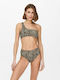 Leo Bikini με έναν Ώμο Animal Print Καφέ