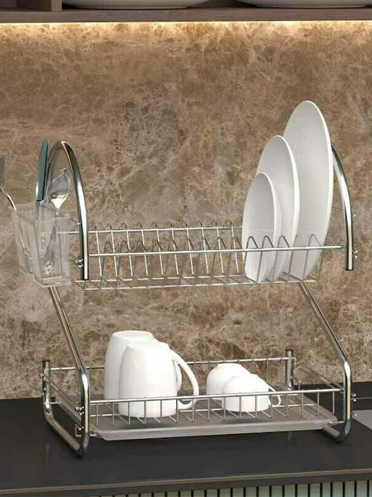 Tekno-Tel Inox Geschirrabtropfer Silber 46x30x44cm