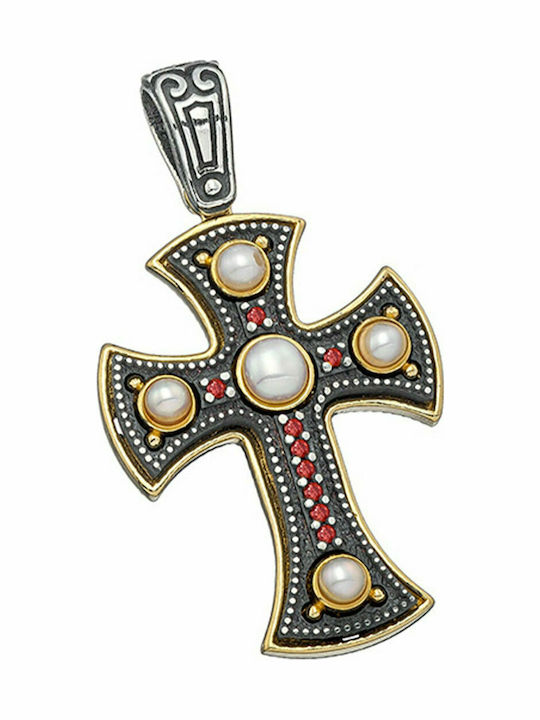 Byzantinisch Kreuz aus Vergoldetem Silber