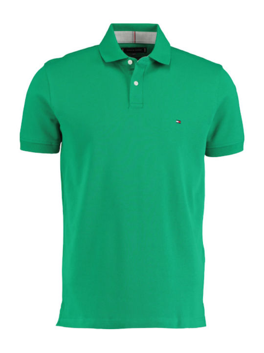 Tommy Hilfiger Ανδρική Μπλούζα Polo Κοντομάνικη Πράσινη