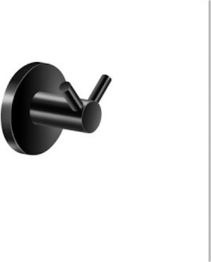 Sanco Twist 14318-M116 Cârlig de Baie Dublu cu șuruburi ​5x5cm Black Mat