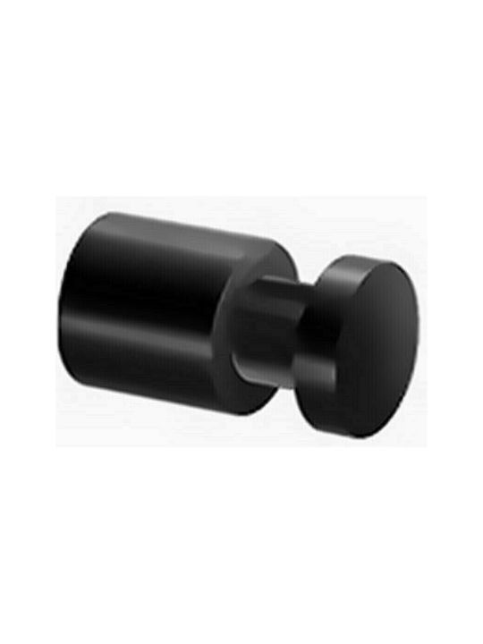 Sanco Ergon Single Wall-Mounted Bathroom Hook ​2x2cm Black Mat