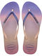 Gradient Sunset Flip Flops Ballet Rose
