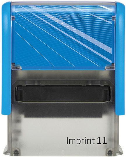 Trodat Imprint 8911 Rectangular Self-Inking Stamp Text and Blue Ink