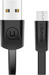 Usams SJ201 Flach USB 2.0 auf Micro-USB-Kabel Schwarz 1.2m (SJ201MIC01) 1Stück