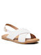 Flache Sandalen für Damen in Weiß Farbe