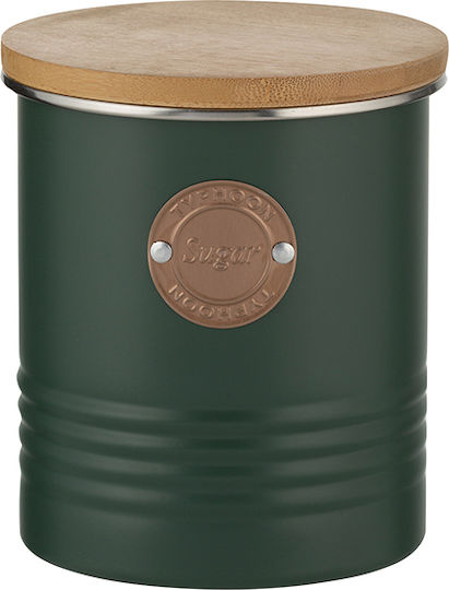 Typhoon Typhoon Sugar Jar with Airtight Lid Metallic Green 1000ml