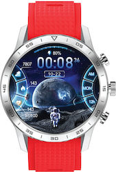 DAS.4 SU20 Smartwatch με Παλμογράφο (Κόκκινο)