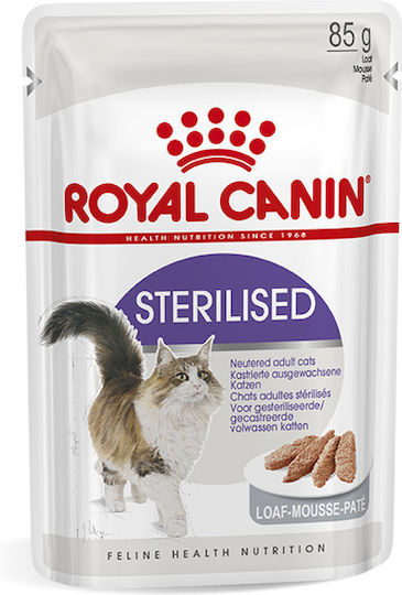 Royal Canin Sterilised Wet Food for Adult Cats in Pouches with Meat 6x85gr