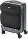 Troika Cabin Hard Black Suitcase With 4 Wheels Height 53cm