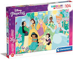 Kids Puzzle Glitter Princess for 6++ Years 104pcs Clementoni