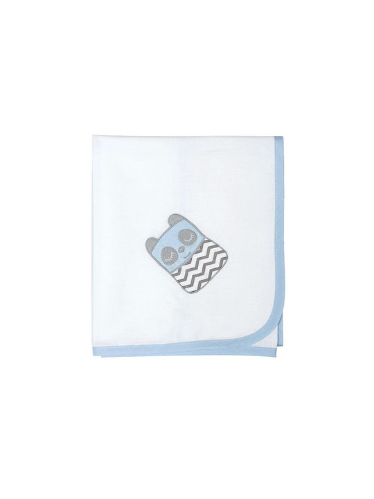 Baby Star Tiny Friends Swaddle Wrap White 80x80cm.