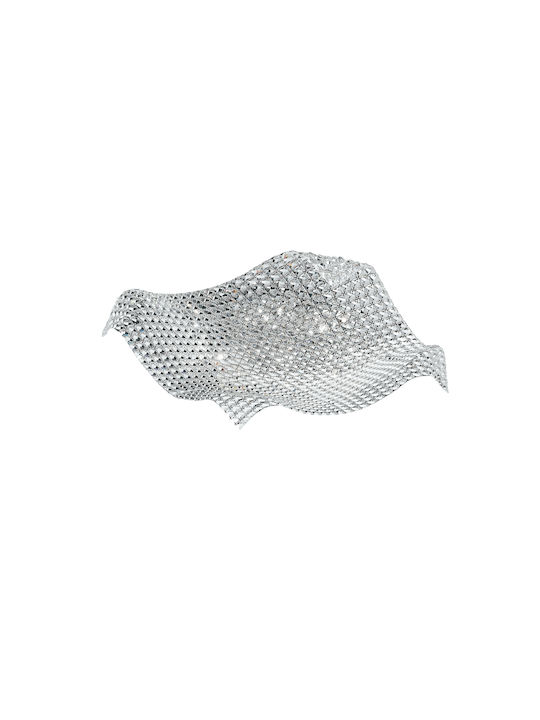 Fan Europe Rumba Ceiling Mount Light 72cm Silver with G9 Lamp Adapter with Crystals I-RUMBA-H2O-PL72