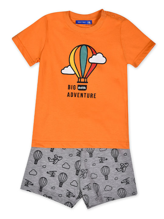 BodyTalk Kids Clothing Set with Orange Shorts 2 Pieces