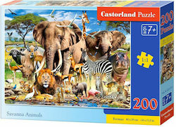 Kids Puzzle Savanna Animals for 7++ Years 200pcs Castorland