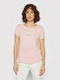 Roxy Oceanholic Γυναικείο T-shirt Ροζ με Στάμπα
