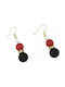 Earrings Pendants Gold Plated with Stones & Pearls